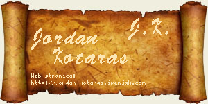 Jordan Kotaraš vizit kartica